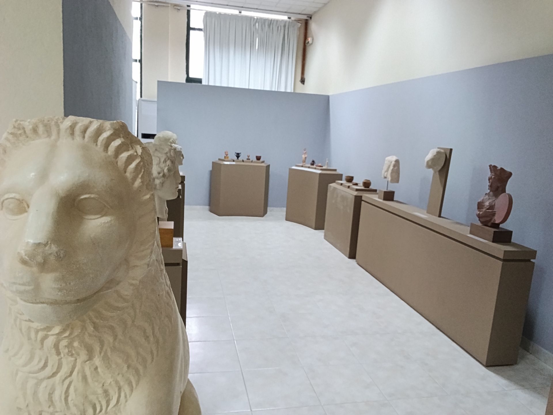 Υπάρχει ειδική ενότητα με 30 και πλέον απτικά εκθέματα αντίγραφα προς ψηλάφηση. Επιγραφές σε Μπράιγ. Και φυλλάδιο σε Μπράιγ. Βρίσκεται στο χώρο της αίθουσας εκδηλώσεων, στο υπόγειο.